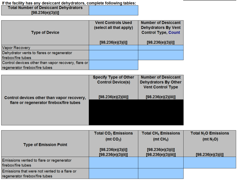 Image of Table E.2 Desiccant Dehydrators
